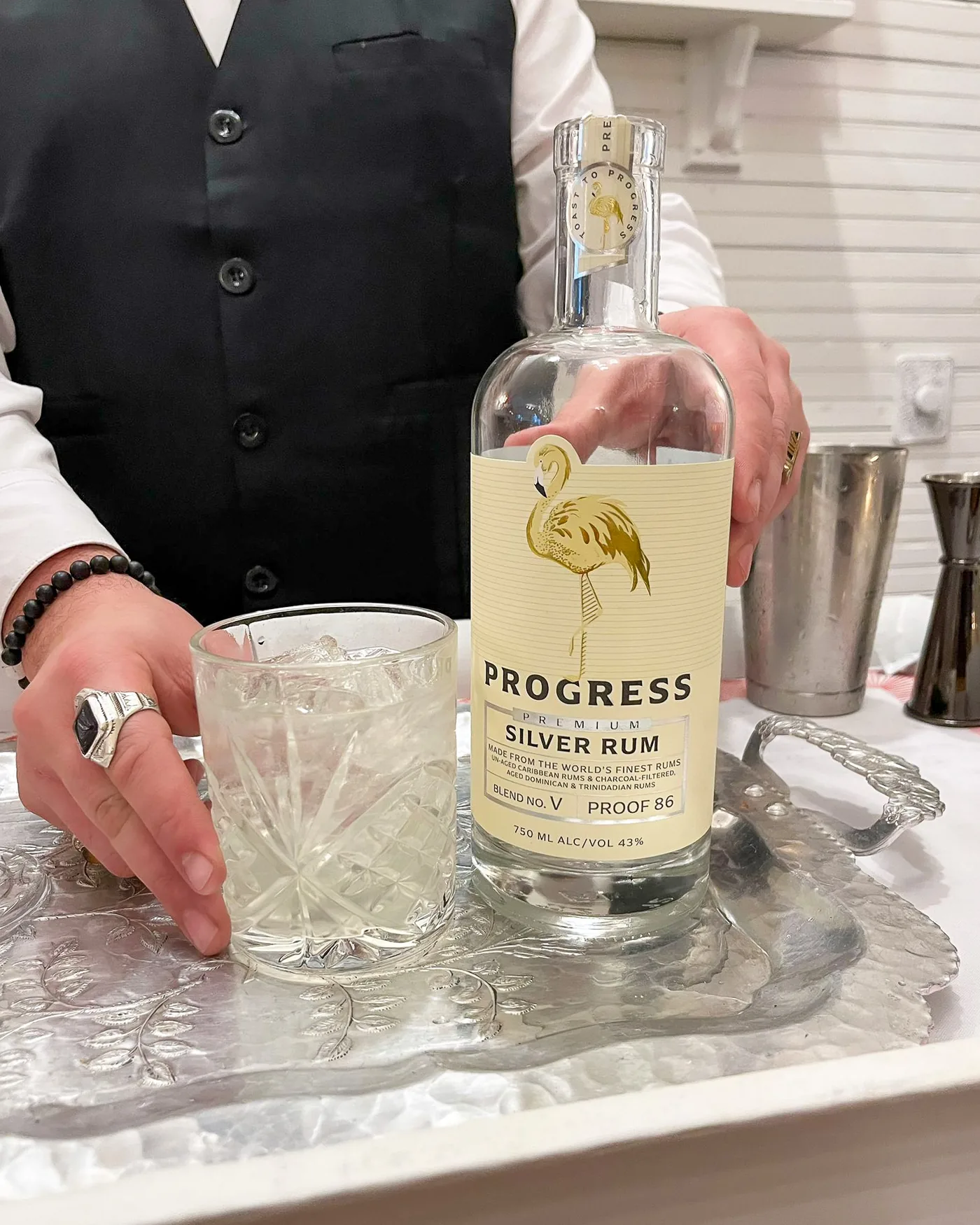 Progress Rum being served